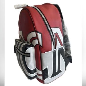 SOLD! MCM $1,750 Black Red Leather Contrast Backpack LIMITED EDITION